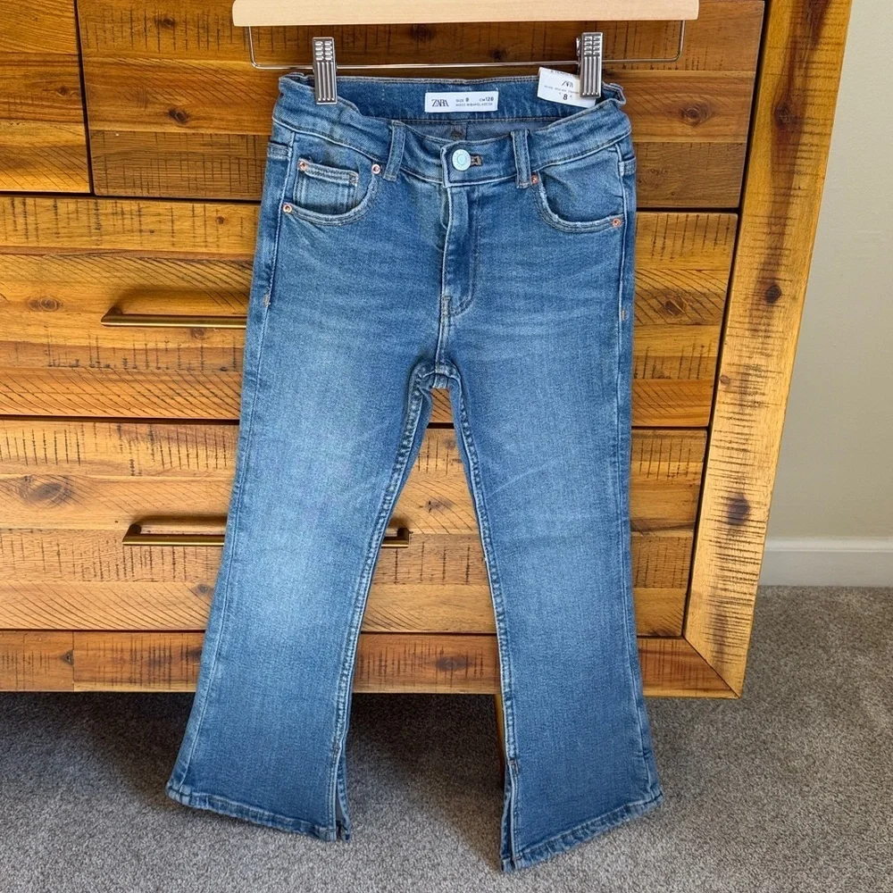 Zara Girls Classic Blue Flare Jeans